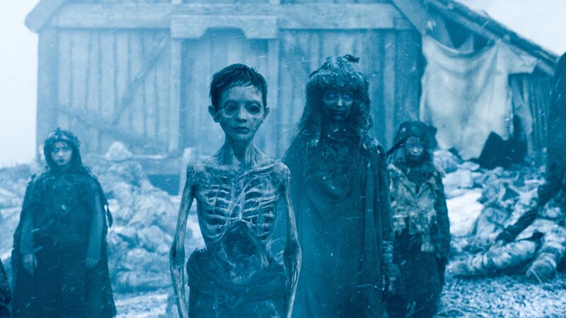 Emaciated Children in Snow