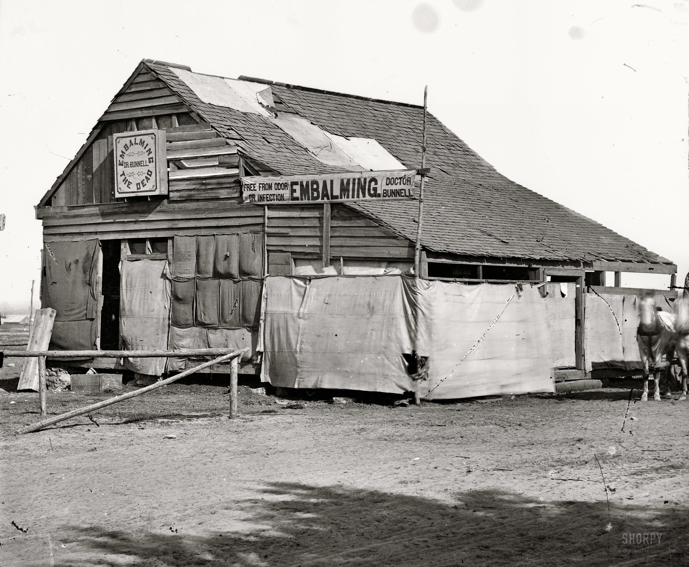 Embalmers shop in old town