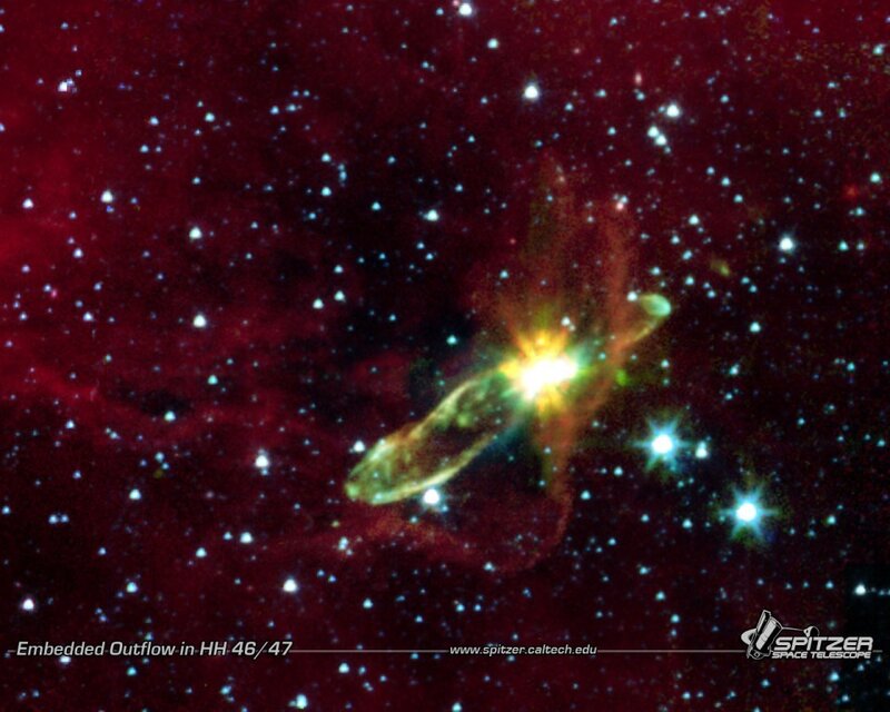 Embedded Outflow in HH 46/47