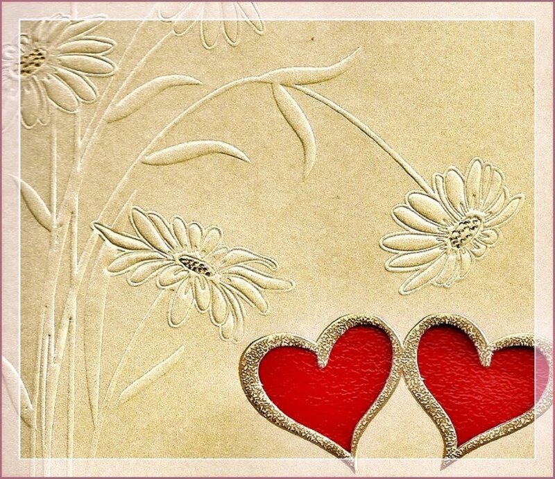 Embossed Card with Hearts