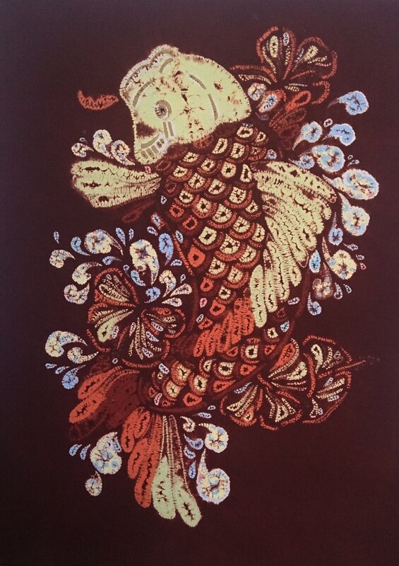 Embroidered Fish Design