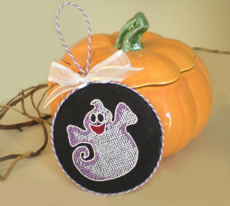 Embroidered Ghost Ornament