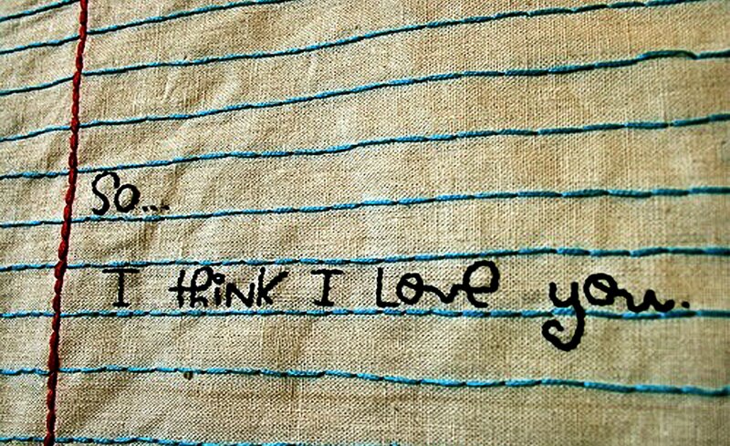 Embroidered Love Note