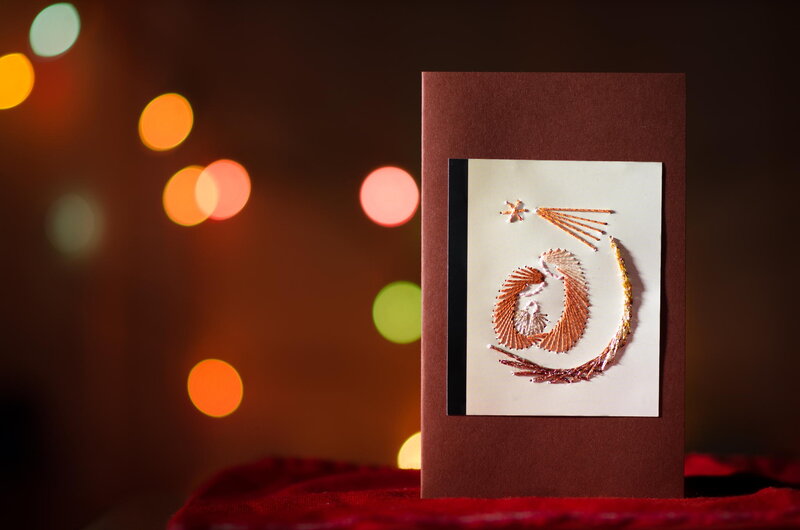 Embroidered Nativity Card