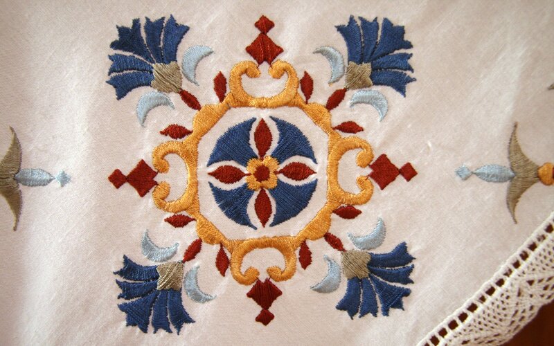 Embroidered textile design