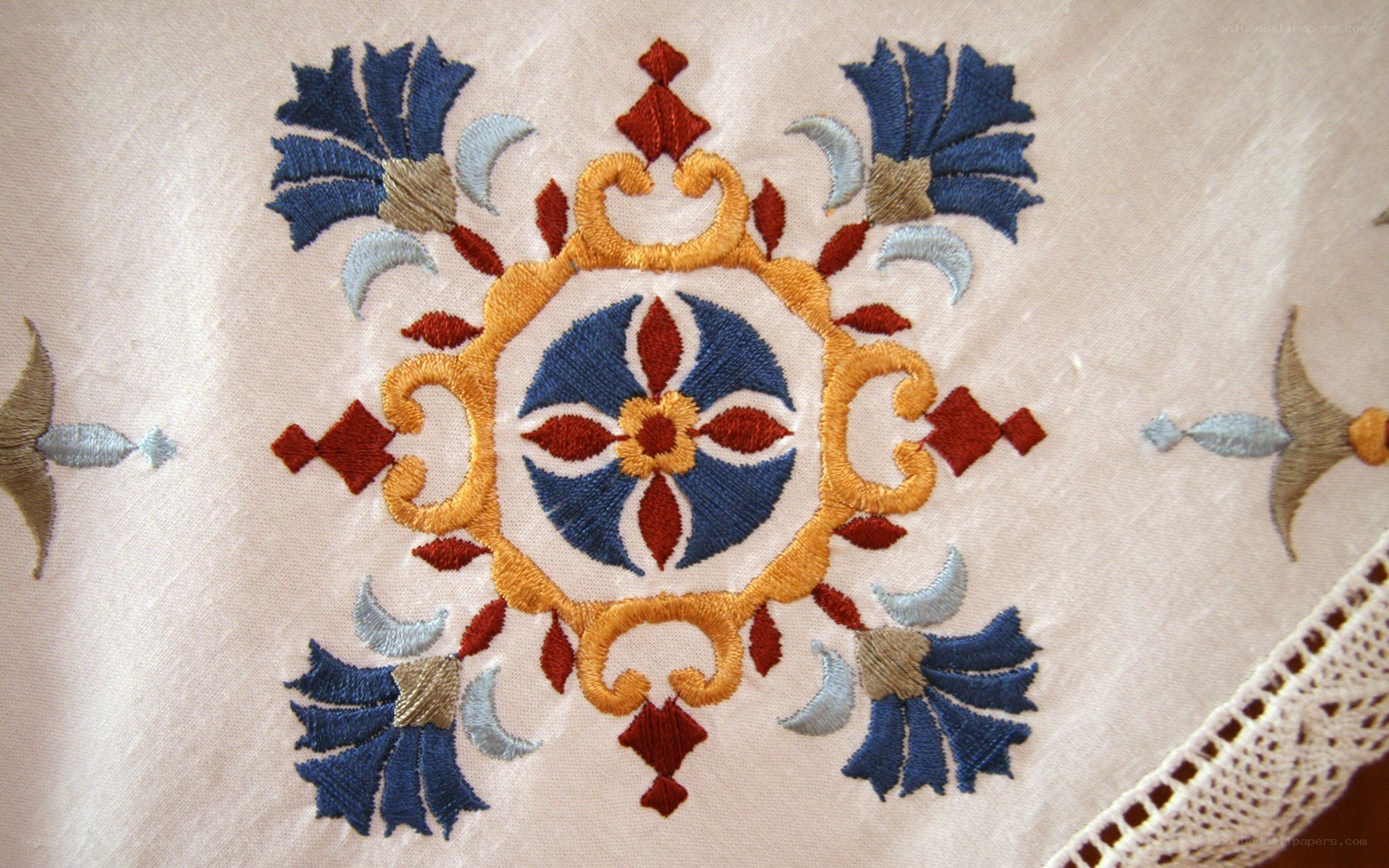 Embroidered textile design