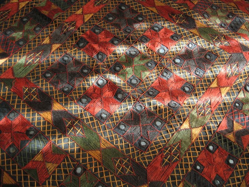 embroidered textile pattern