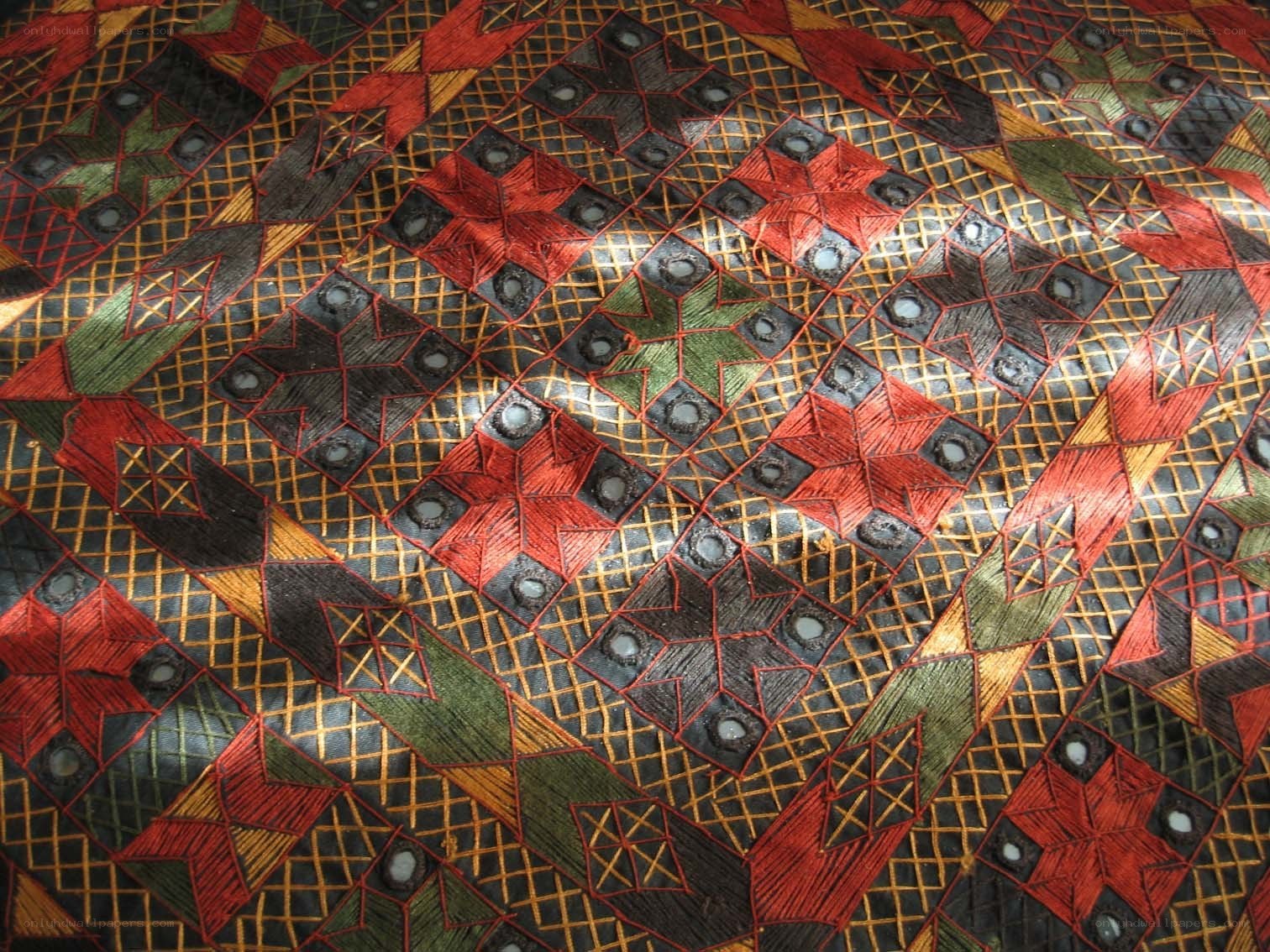 embroidered textile pattern