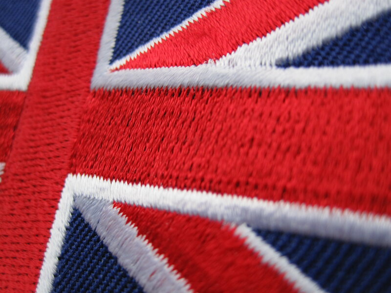 embroidered union jack flag