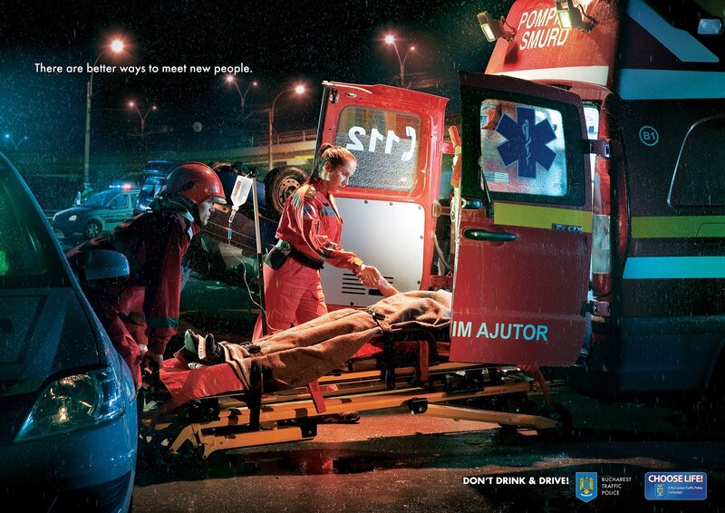 Emergency responders at accident scene