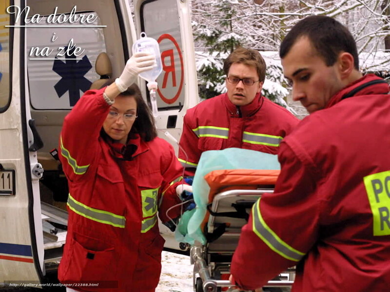 Emergency responders in winter