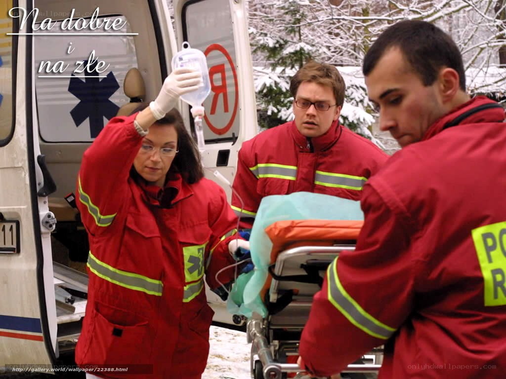 Emergency responders in winter