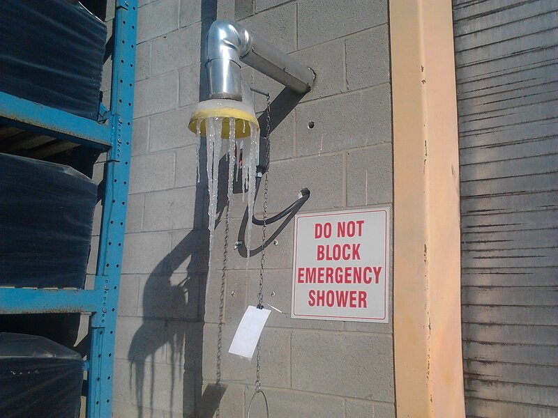 Emergency Shower with Ice