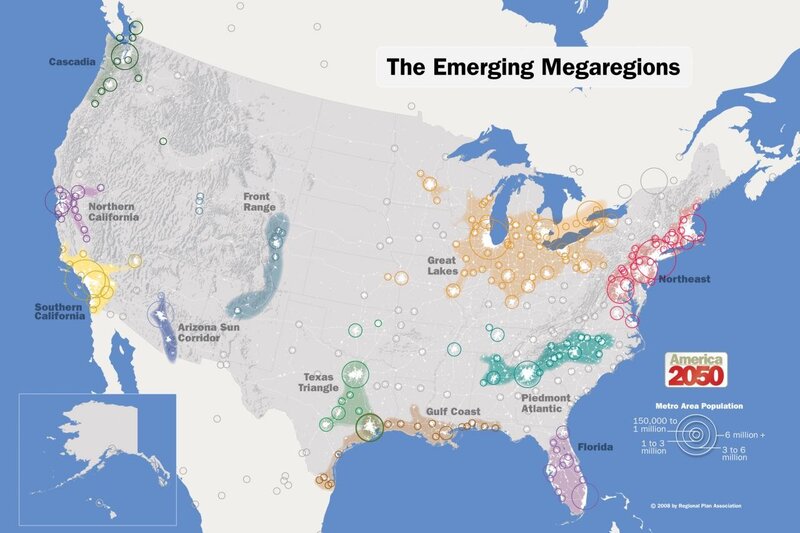 Emerging Megaregions of the USA