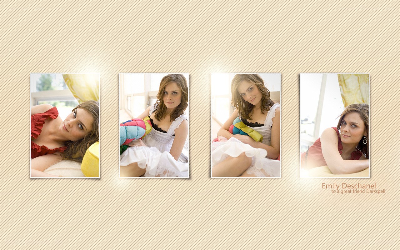 Emily Deschanel photo collage