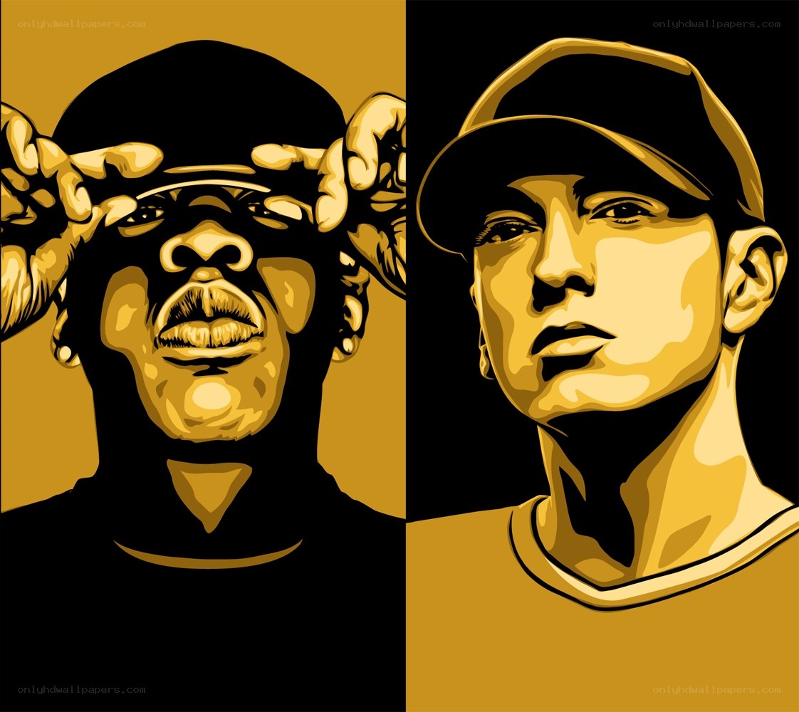 Eminem and Dr. Dre portrait