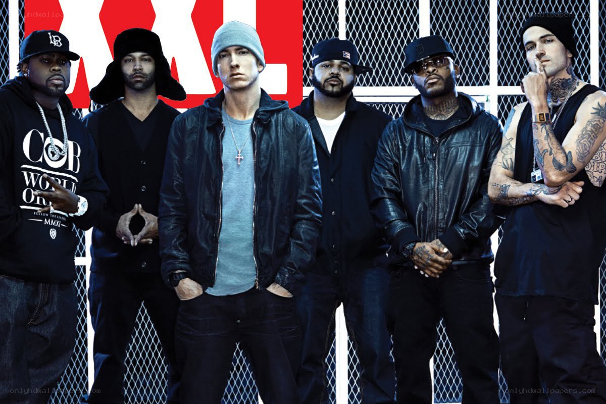 Eminem and group photo