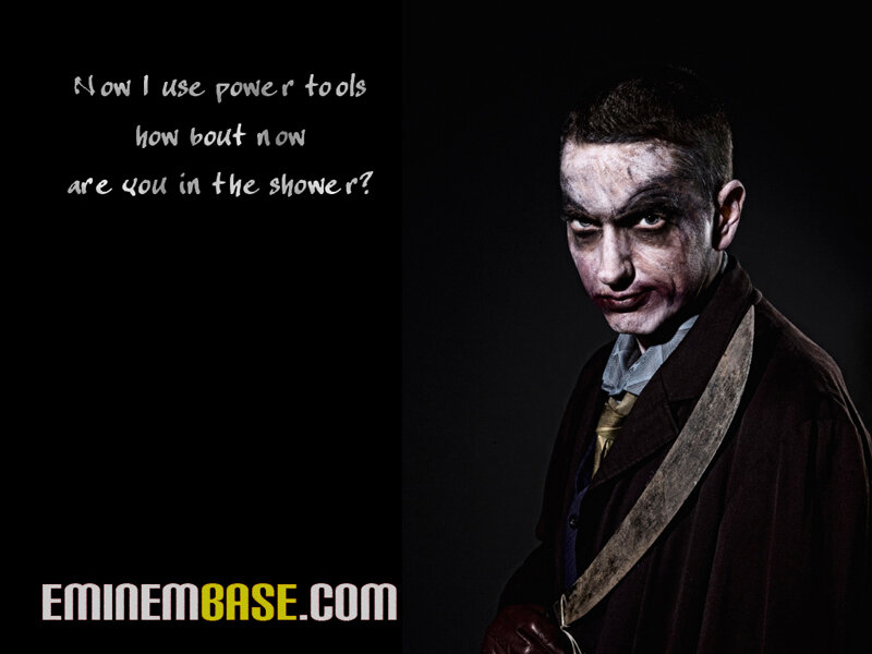 Eminem character with quote