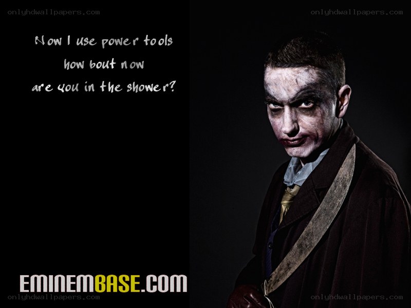 Eminem character with quote