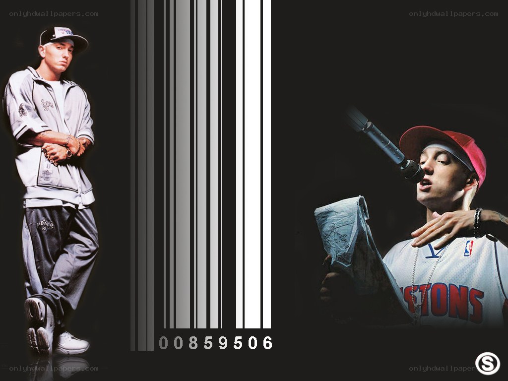 Eminem collage with barcode