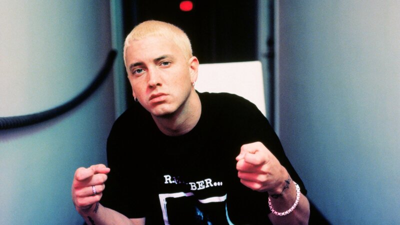 Eminem in a black t-shirt