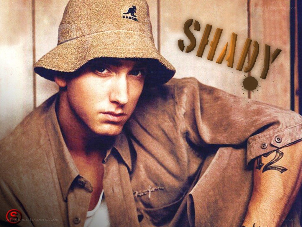 Eminem in a Kangol hat