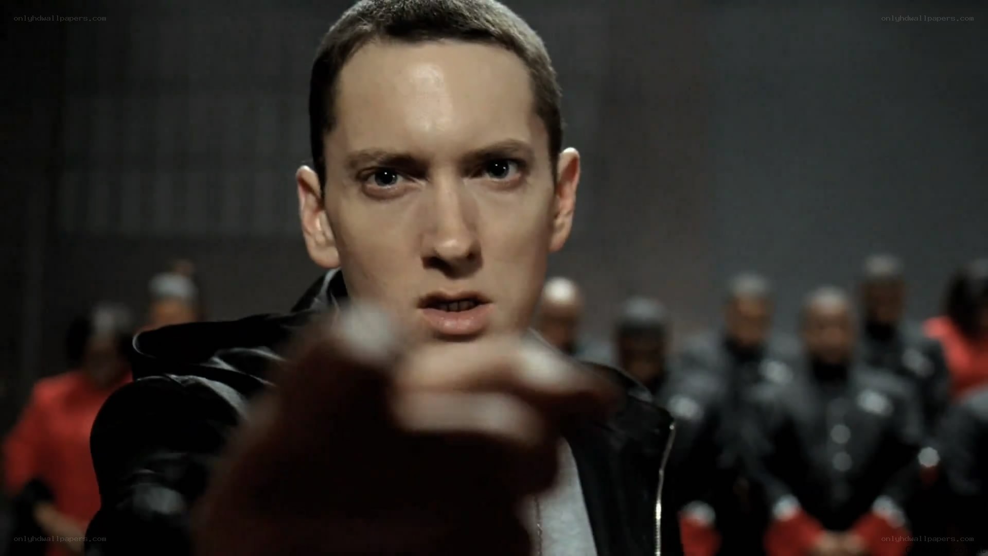 Eminem in a music video