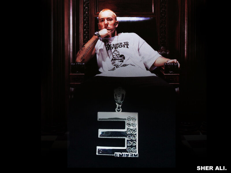 Eminem in a throne