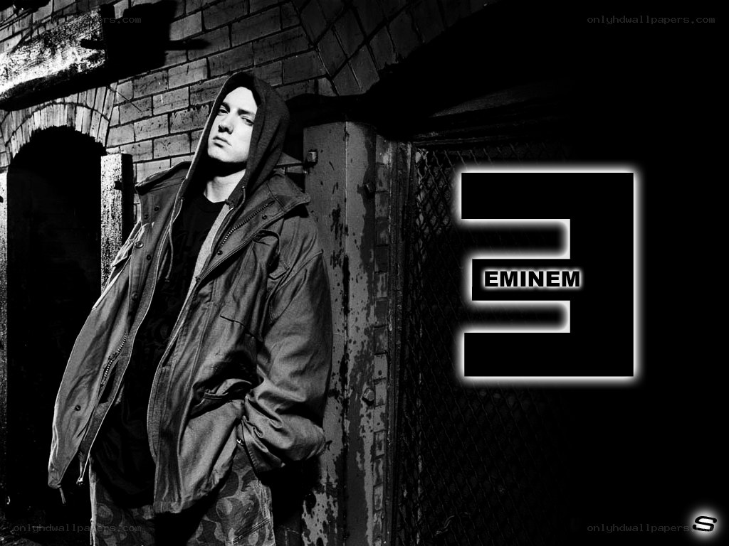 Eminem in hooded jacket