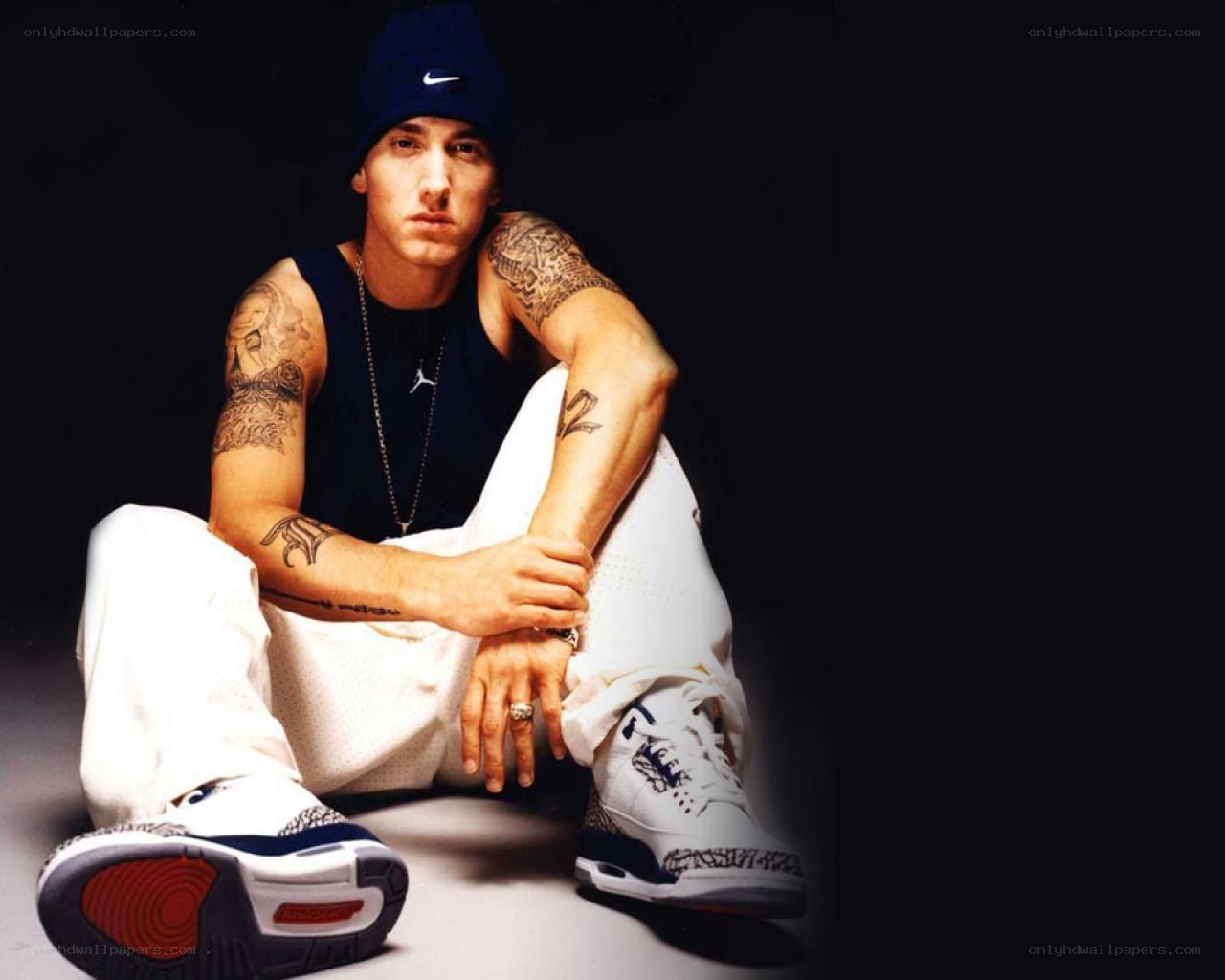 Eminem in studio portrait
