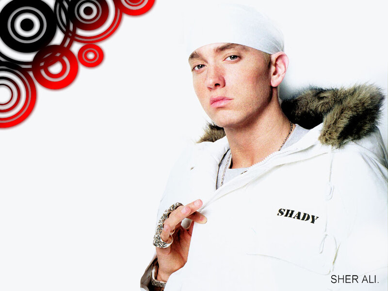Eminem in white jacket