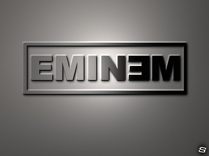 Eminem logo in metallic style