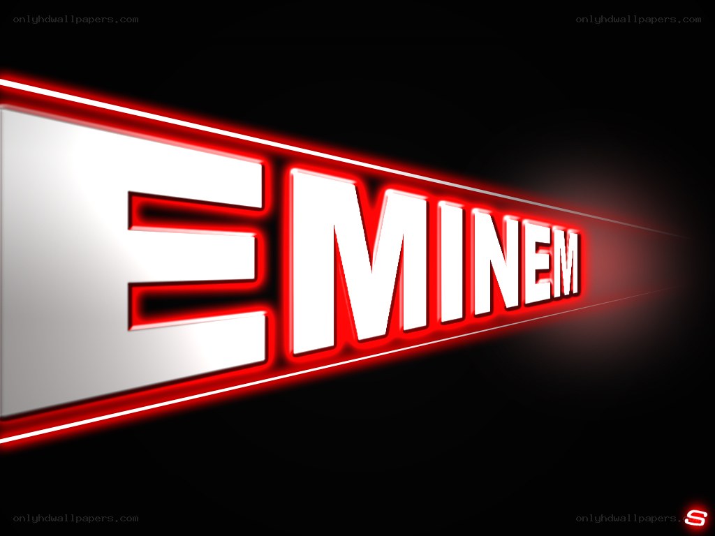 Eminem logo with red glow