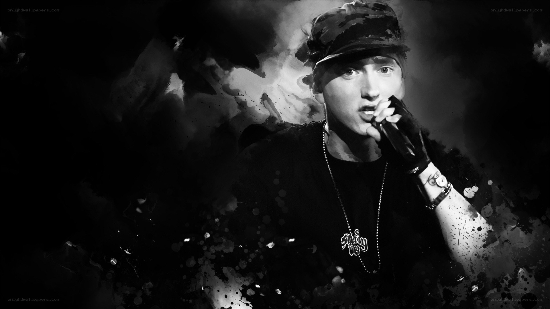Eminem performing on stage