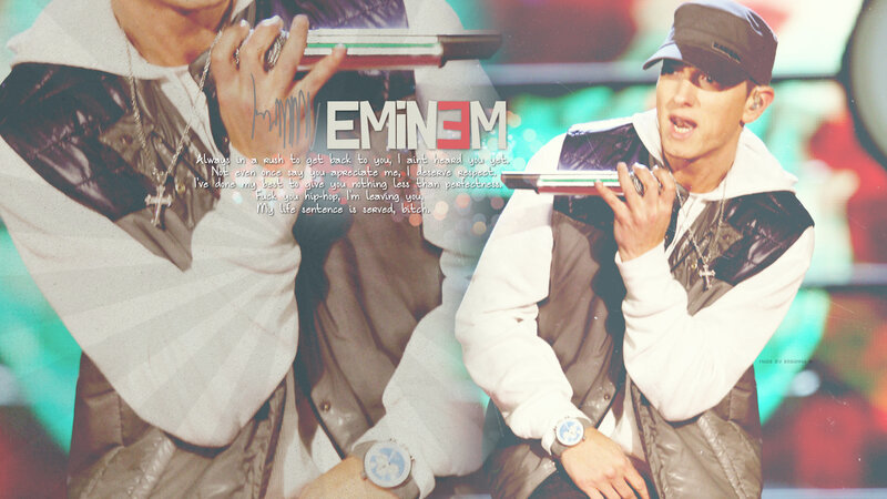 Eminem performing on stage