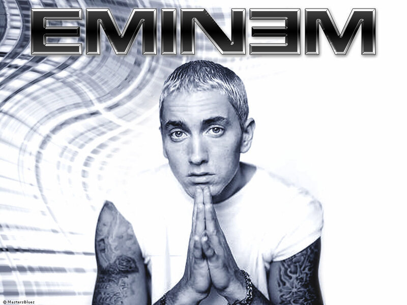 Eminem portrait with tattoos
