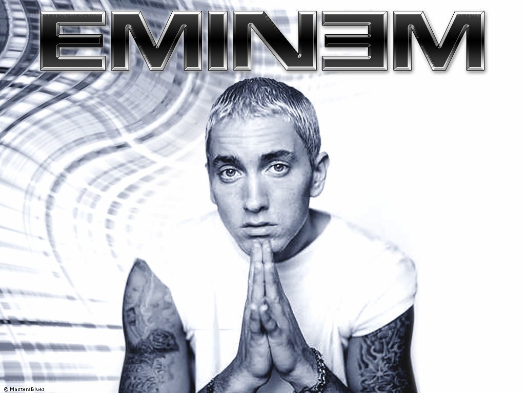 Eminem portrait with tattoos