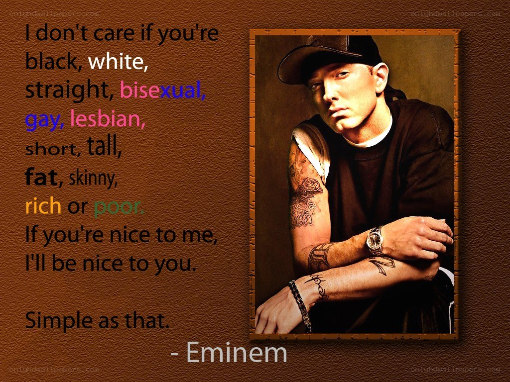 Eminem quote on kindness