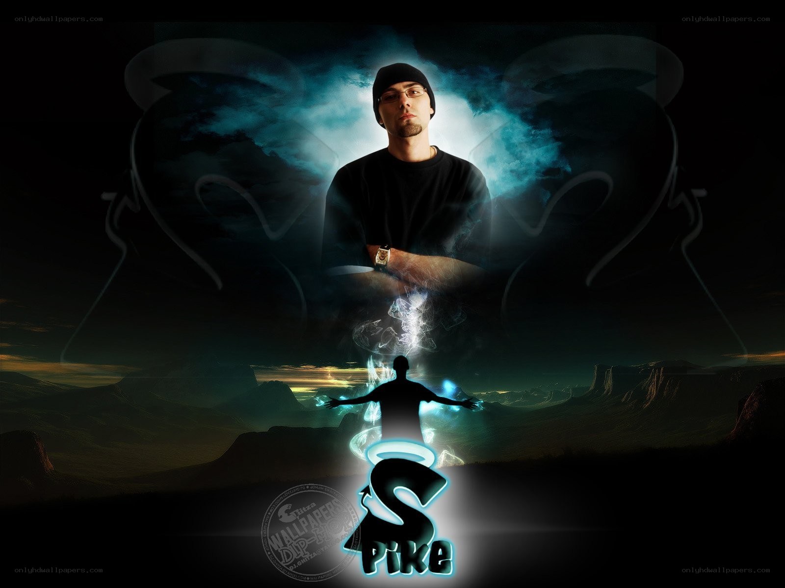 Eminem with angelic wings
