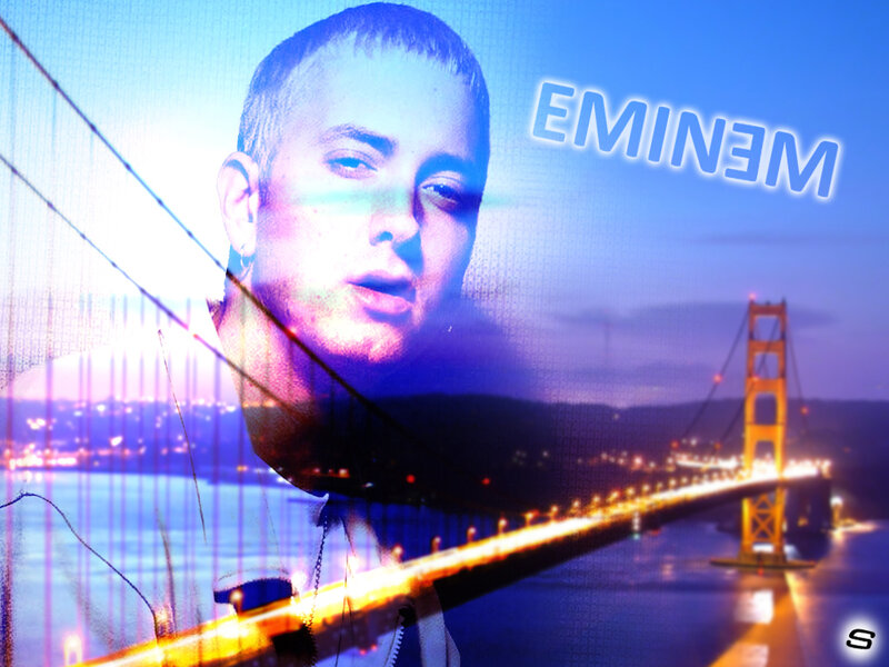Eminem with Golden Gate Bridge