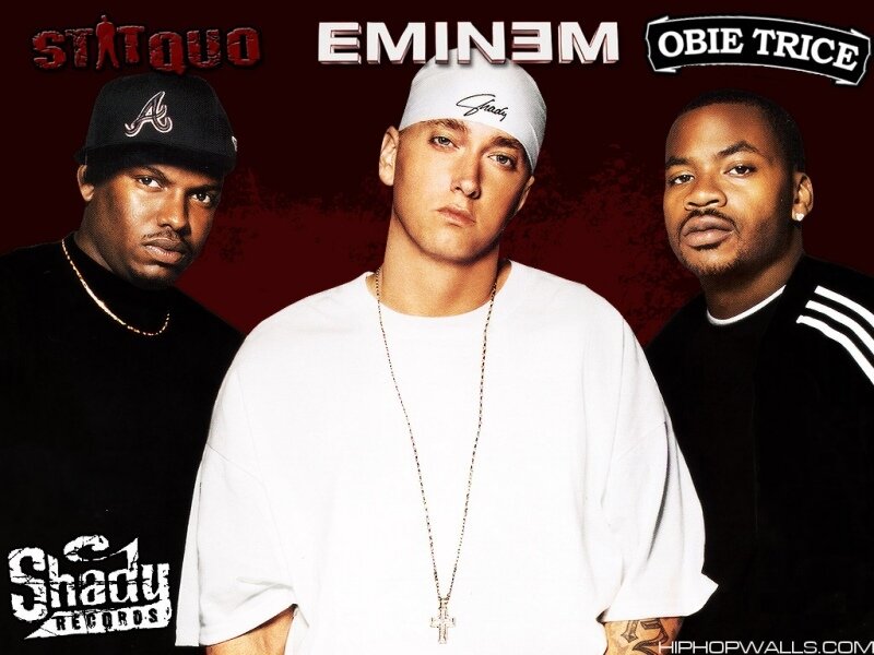 Eminem with Stat Quo and Obie Trice