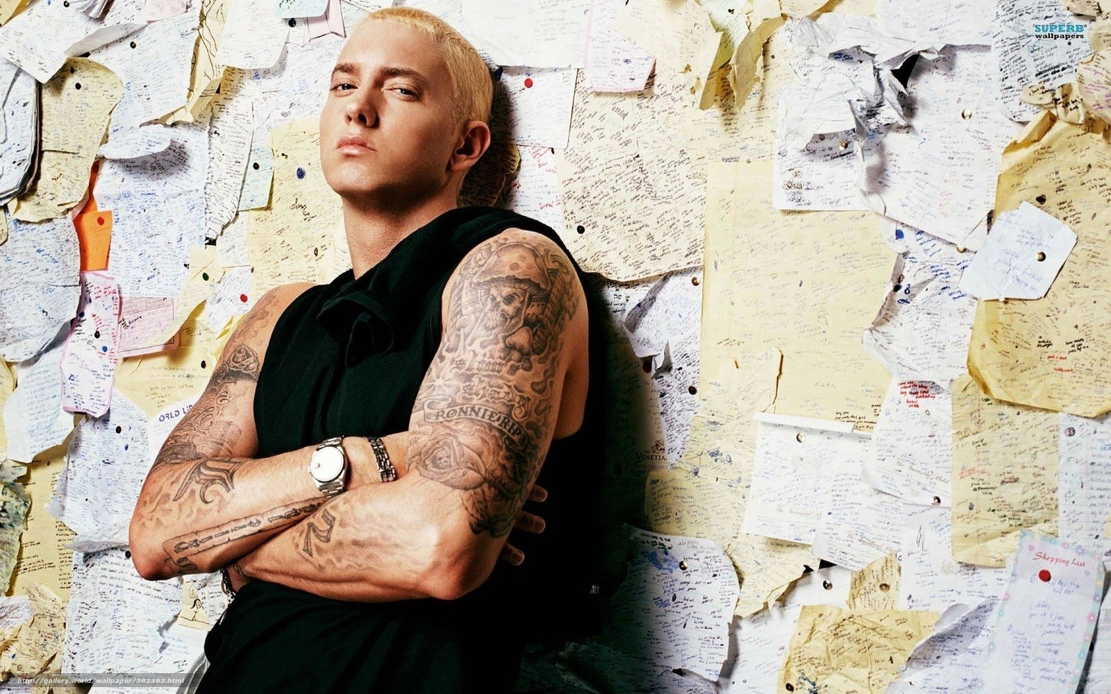Eminem with tattoos