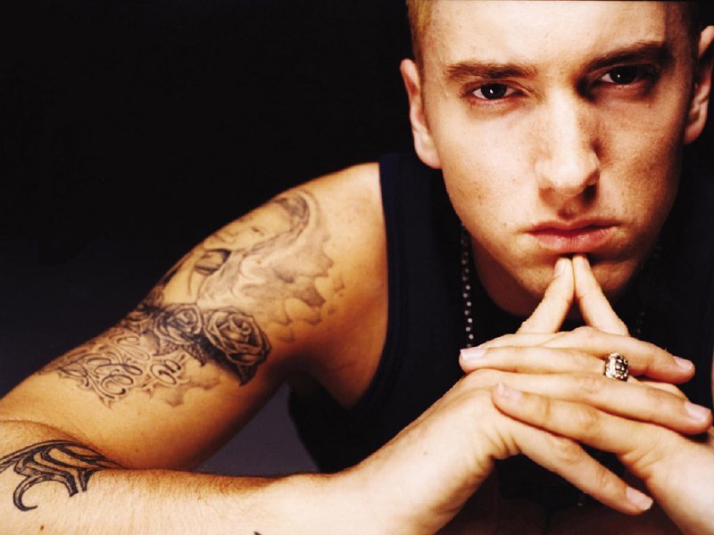 Eminem with tattoos