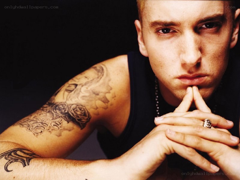 Eminem with tattoos