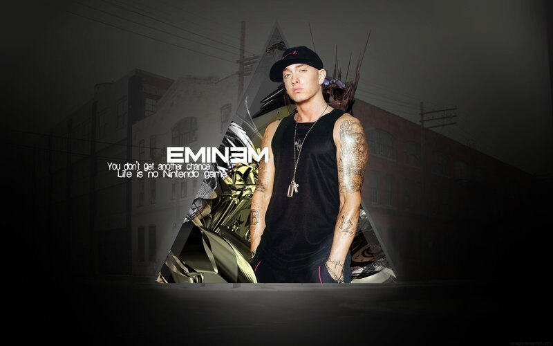 Eminem with Tattoos — Black, Dramatic