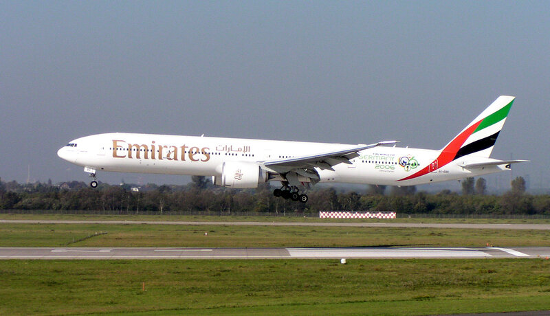 Emirates Boeing 777 taking off