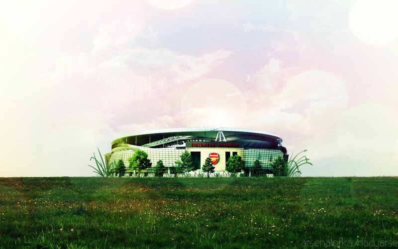 Emirates Stadium in a field
