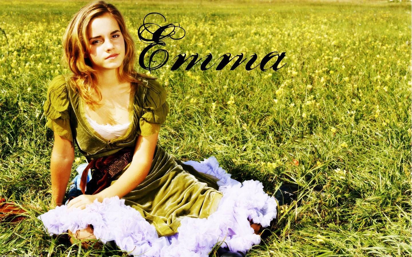 Emma in a flower field