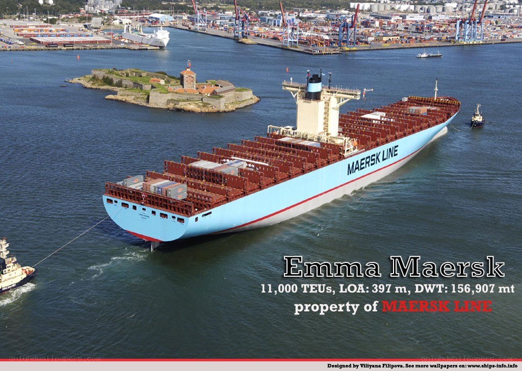 Emma Maersk container ship