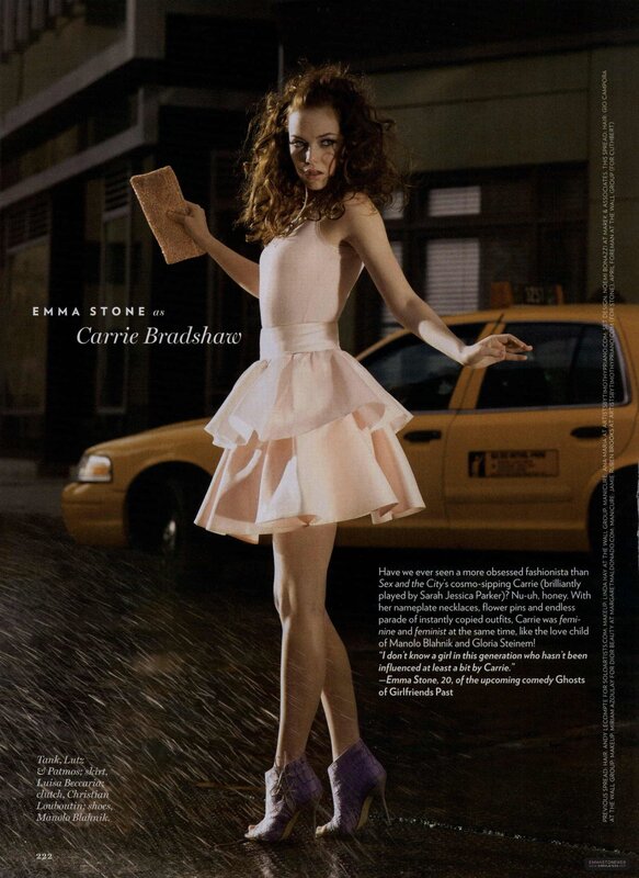 Emma Stone as Carrie Bradshaw